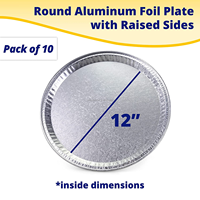 Plateau de cuisson rond en aluminium jetable pour gâteaux, plat à griller, plat à pizza pour la vente en gros