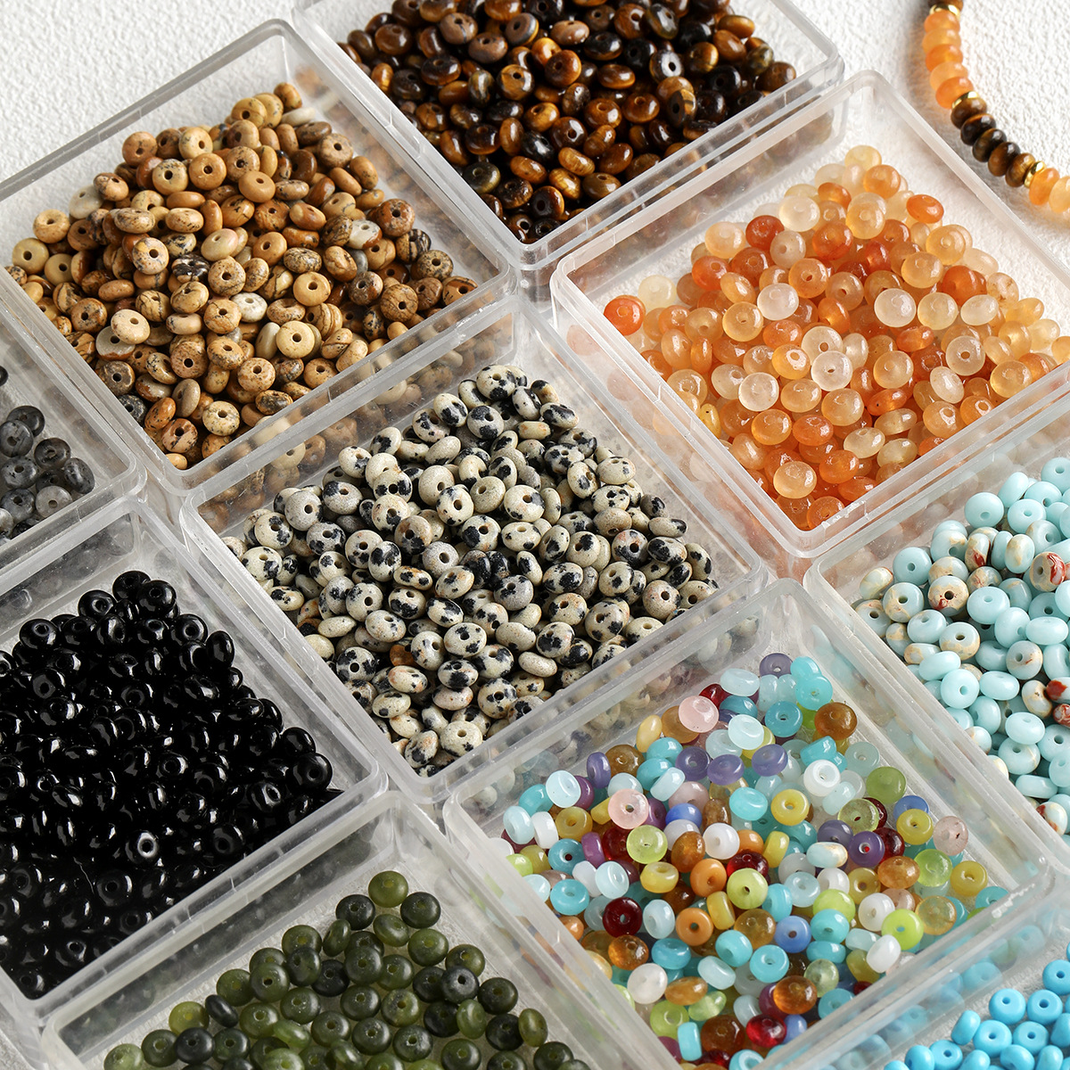 4MM Natural Stone Abacus Bead Charms DIY Jewelry Handmade Making Accessories Necklace Bracelet Personalized Custom Gift