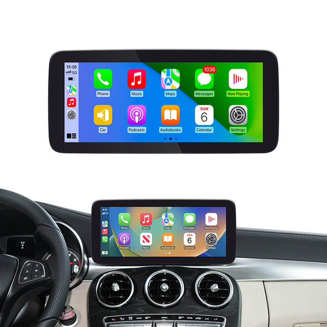 12.3/10.25 Inch Wireless CarPlay Multimedia Linux Touch Screen for Mercedes-Benz C Class /GLC 2015-2019 NTG5.0 5.1 System