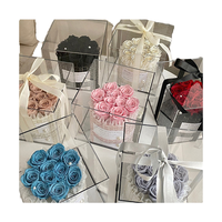 Bouquet de roses éternelles faites à la main, cadeau de fleurs éternelles pour la Saint-Valentin, la fête des mères, Noël, le Nouvel An, un anniversaire