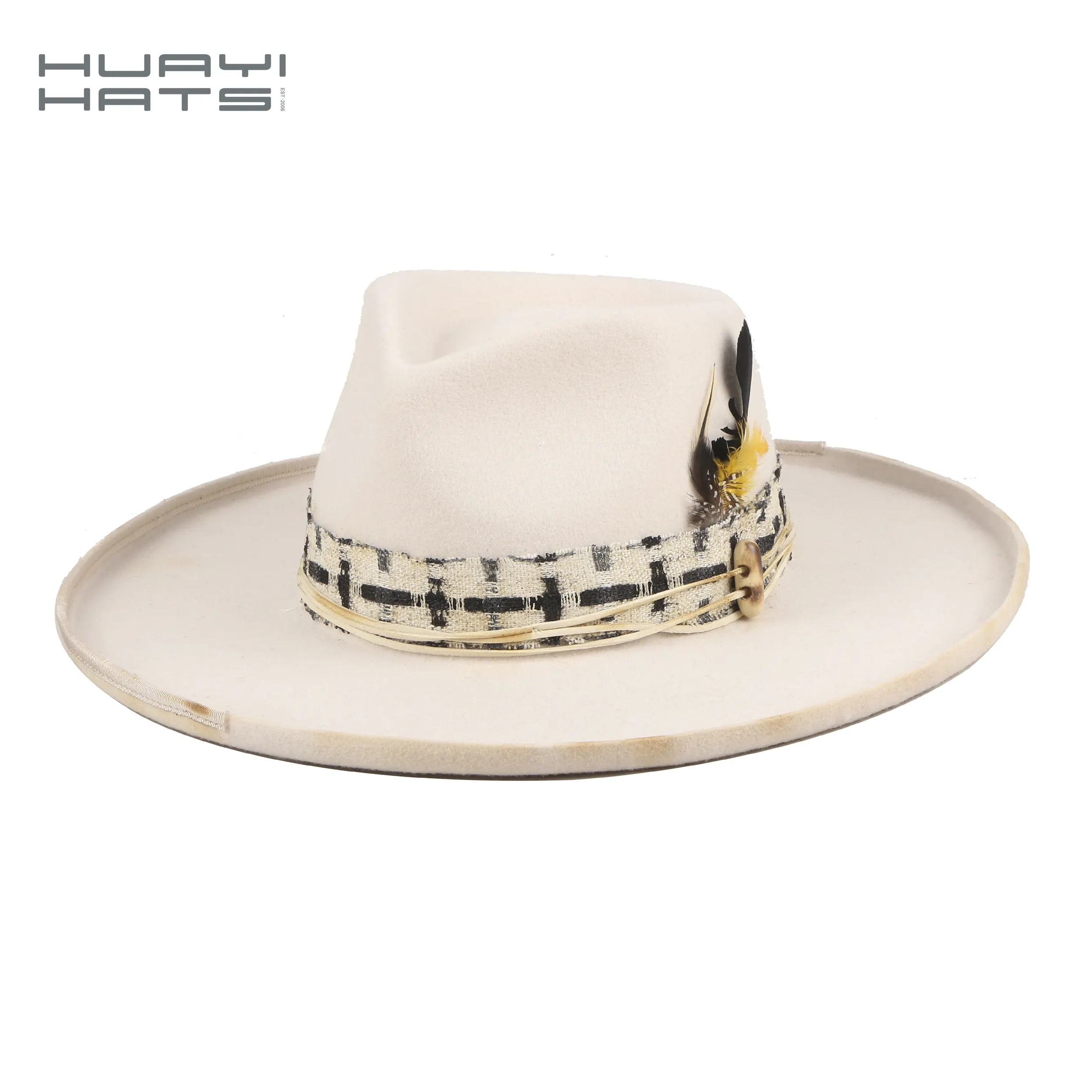 72 couleurs Fedora chapeaux femmes blanc crayon bord en gros 2023 nouveau concepteur large bord laine Fedora avec plume