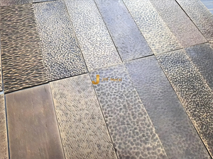 EX304 tôle d'acier inoxydable martelée à la main en métal 304 tôle d'acier inoxydable décorative tôle métallique martelée en laiton antique - Product Image 4