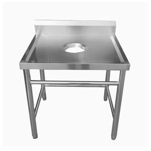 Table de collecte de déchets d'établi mobile <span class=keywords><strong>en</strong></span> acier inoxydable 304 à usage commercial pour hôtels et restaurants équipement de cuisine - Product Image 3