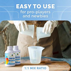 ชุดเรซิ่นอีพ็อกซี่ใสสำหรับงานไม้, ที่รองแก้ว, เคลือบผิวแม่พิมพ์ - Product Image 6