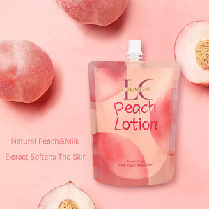 Crema hidratante orgánica vegana Natural para niños y mujeres, loción corporal de Yogurt calmante brillante, Durazno para piel seca, marca privada OEM - Product Image 2