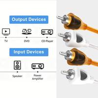 Câble audio Y-type 1 mâle 2 femelles pour amplificateur de voiture, injection bicolore givrée