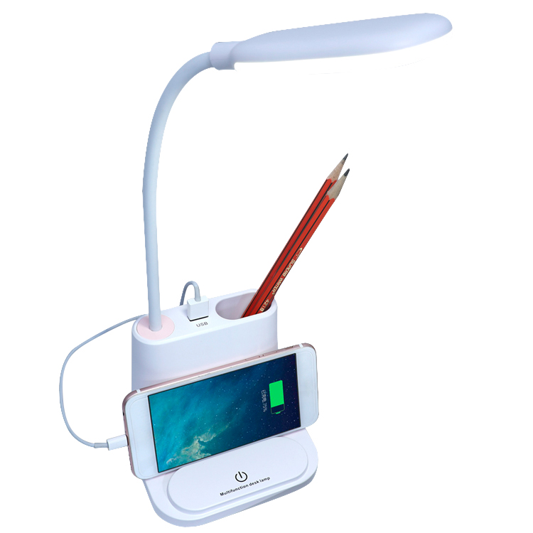 Многофункциональная перезаряжаемая Светодиодная настольная лампа для чтения с Usb-портами, OEM/ODM