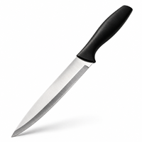 Couteau à viande en acier inoxydable léger, ambidextre, finition polie, compatible lave-vaisselle, couteau à découper tranchant, couteau de cuisine
