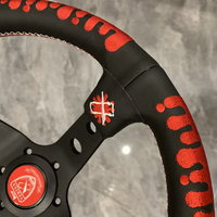 Volant de simulation de course sportive de haute qualité, en cuir suédé, 350 mm, noir, professionnel, Volante Coru a unive