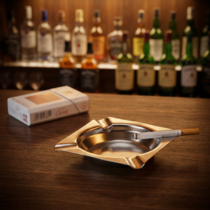 Cenicero Cuadrado de Diseño Clásico Premium, Resistente al Óxido y al Calor, Hecho de Acero Inoxidable para Cigarrillos - Product Image 4