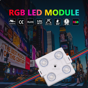 ป้ายโฆษณากลางแจ้งแบบ LED RGB พิกเซล โมดูล 12V SMD5050 4 เลนส์ โมดูล LED 1.44W IP67 160 °   ไฟส่องสว่างสำหรับกล่องไฟกันน้ำ - Product Image 5
