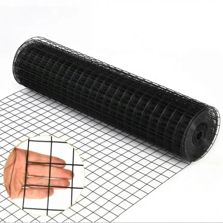Galvanized Or PVC Coated Aviary Mesh Black Chicken Coop Mesh Welded Wire Mesh Roll