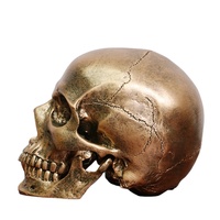 Offre Spéciale tête de crâne en résine statue pour halloween doré Tête De Crâne Halloween Décoration cadeaux