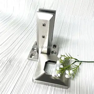 Promote Satin Stainless Steel 2205 Square Base Plate Glass Spigot For Swimming Pool Fencing Glass 8-12mm