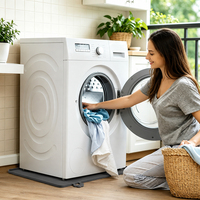Tapis en silicone pour bac de récupération d'eau de machine à laver avec rebord surélevé pour protéger les sols, les mini-réfrigérateurs, les machines à laver et les sèche-linges