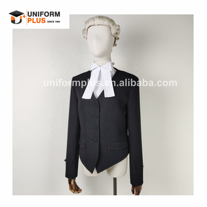 Uniforme Profesional Tradicional de Abogado Negro para <span class=keywords><strong>Mujer</strong></span>, Chaqueta y Chaleco para Abogada, Defensora, <span class=keywords><strong>Juez</strong></span> - Product Image 3