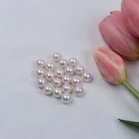 Perles d'eau douce naturelles rondes de 9-10 mm, qualité Edison, lustre élevé, perles en vrac, brin de perles, vente en gros, qualité pour la fabrication de bijoux