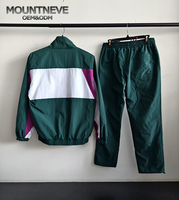 Survêtement rétro pour homme avec fermeture éclair intégrale |   Ensemble de jogging coupe-vent deux pièces |   Tenue de sport grande taille printemps-automne