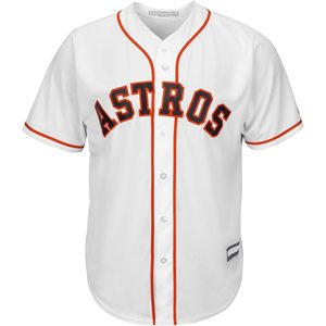 Houston Astros Kids White Home Player Jersey Baseball Collar Moisture Wicking Boys 4-7 - Product Image 1