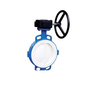Válvula de Mariposa con Revestimiento de PTFE Yihong D341F46, con Brida, Alta Resistencia a la Corrosión, para Uso con Medios Químicos - Product Image 1