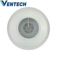 Diffuseur d'air en aluminium de haute qualité VENTECH, diffuseur de plafond rond réglable avec amortisseur en plastique