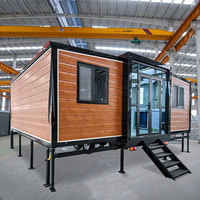 Maison conteneur de luxe extensible à double aile de 20 et 40 pieds, norme australienne, maison préfabriquée moderne pliable, pour supermarché et salon