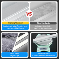 Profilé en aluminium LED pour éclairage d'extrusion OEM d'usine, Perfil De Aluminio LED pour utilisation en éclairage intérieur