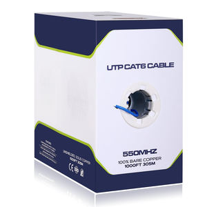 Kabel Ethernet Cat8 Grosir Pabrik Zong 1000ft 23AWG Tembaga Terpilin 10G Mendukung UTP - Product Image 1