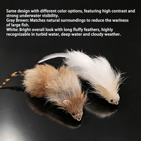 Leurre de pêche à la mouche 2,2g, mouchette bionique en plumes naturelles, hameçon barbelé en carbone haute résistance pour la pêche en eau douce au bar, à la truite et au brochet