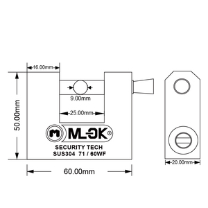 MOK en acier inoxydable 3 même clé haute sécurité <span class=keywords><strong>cadenas</strong></span> à combinaison pour conteneur - Product Image 6