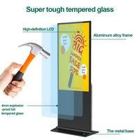 Pantalla Táctil LCD Inteligente de 32 43 55 65 75 85 Pulgadas, Tótem Publicitario con Soporte de Pie, Señalización Digital