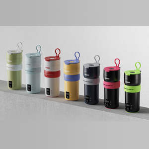 Chaleira elétrica sem fio portátil com 4 Presets Variáveis e Auto Shut-Off para Viagem-Termostato Cup Boiling Cup - Product Image 4