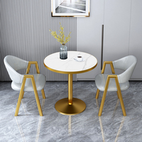 Ensemble de Négociation Table Basse Chaises de Luxe Léger pour Maison, Appartement, Hôtel, Zone de Réception, Balcon, Utilisation de Loisirs, Tables à Manger