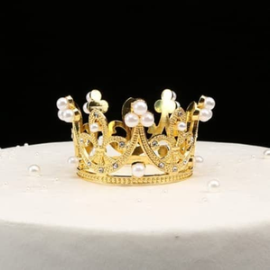 Mini Couronnes pour Gâteaux d'Anniversaire - Décorations Dorées, Argentées et Noires pour Gâteaux - Product Image 2