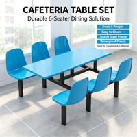 Mobilier de salle à manger moderne Table de salle à manger Chaise Table et chaise de cantine scolaire pour 4 6 8 personnes