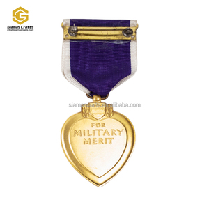 Réplica de Medalla de la Cruz de la Esperanza (Purple Heart) de la Segunda Guerra Mundial de los Estados Unidos, Tamaño Real, con Cinta - Product Image 6
