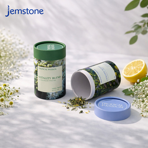 Vente directe usine – Emballage cylindrique en kraft de qualité alimentaire pour mélanges de thé – Boîte cadeau ronde en carton – Tube en papier pour thé en vrac - Product Image 3