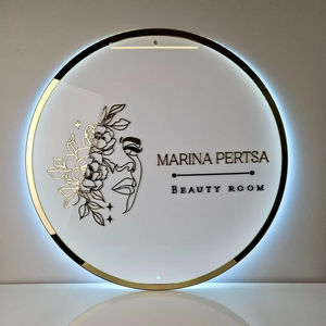 Letrero de Neón Acrílico Redondo, Publicidad con Logotipo Acrílico 3D, Logotipo LED Personalizado para Salón de Belleza, Logotipo para Salón de <span class=keywords><strong>Uñas</strong></span> y Pestañas - Product Image 5