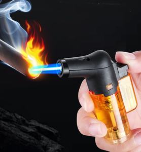 Encendedor de gas recargable barato, encendedor de llama ajustable, encendedor de gas a prueba de viento para exteriores, accesorios para fumar, logotipo personalizado - Product Image 2
