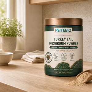 Poudre <span class=keywords><strong>de</strong></span> champignon Turkey Tail pour chiens et chats <span class=keywords><strong>avec</strong></span> mélange antioxydant immunitaire saveur champignon naturelle PEITEBIO 4,2 oz 120 g - Product Image 1