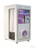 Photomaton professionnel haute résolution DSLR avec écran tactile, impression en libre-service, sur pied en bois, grand écran pour centre commercial