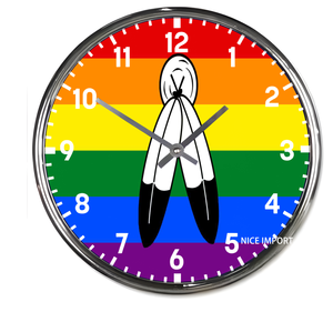 Horloge murale ronde Victory Over AIDS Rainbow, horloge silencieuse classique sans tic-tac, fonctionnant à piles, pour bureau, salon - Product Image 6
