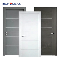 Portes intérieures en bois massif composite de haute qualité RICHOCEAN, portes battantes insonorisées pour chambre à coucher