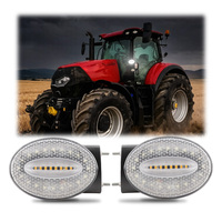 Feu de position avant à LED homologué Emark avec clignotant ambre pour Massey Ferguson 4384570M1