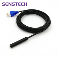 Sonde de température numérique DS18B20 de haute qualité, 100 % étanche, avec câble élastique TPE de 1,5 m et connecteur RJ45