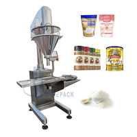 Machine de remplissage de poudre d'épice à vis semi-automatique 60g 1kg composants de noyau de moteur PLC pour sacs en verre chimique médical