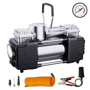 Compresseur d'air pour pneus de voiture avec LED, boîte en plastique, Double cylindre, pompe à Air, outil de réparation, noir - Product Image 6