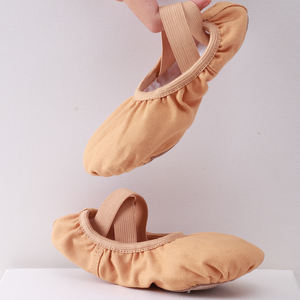 Chaussons de ballet pour filles, chaussons de ballet en toile, chaussons de ballet à semelle fendue en cuir pour enfants en bas âge, chaussures de danse - Product Image 4