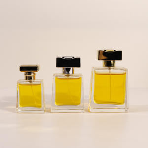 Flacon de parfum en verre blanc carré de 30 ml, flacon transparent à clip de 50 ml, flacon de recharge vide pour femmes - Product Image 4