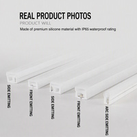 Gaine en silicone étanche pour bande LED, diffuseur flexible en tube de silicone pour bande lumineuse 12V 24V IP65